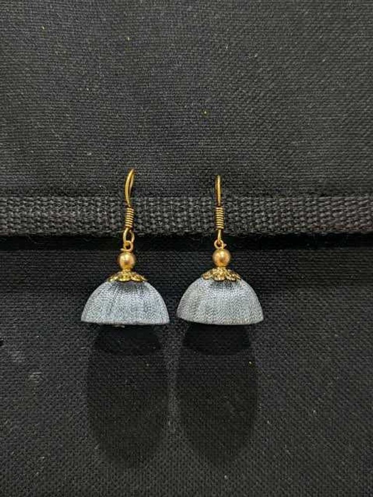Elegant Silk Thread Jhumka Earrings