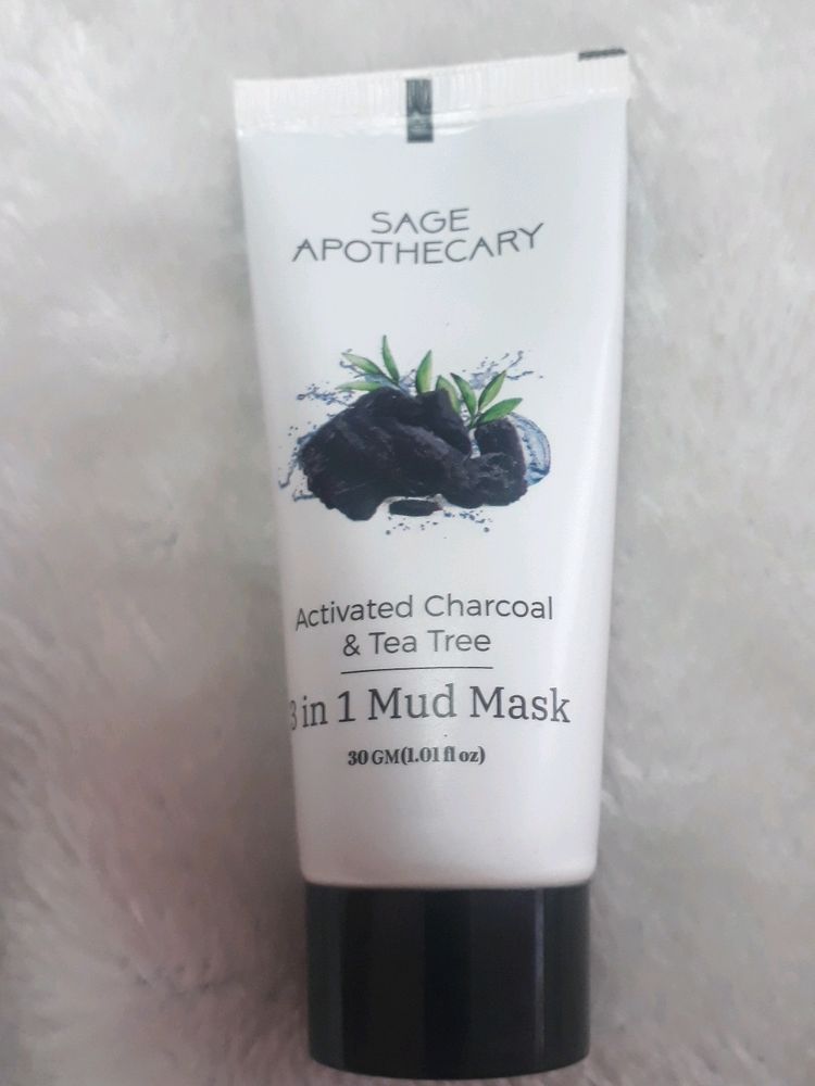 Sage Activated Charcoal 3 In 1 Mud Mask