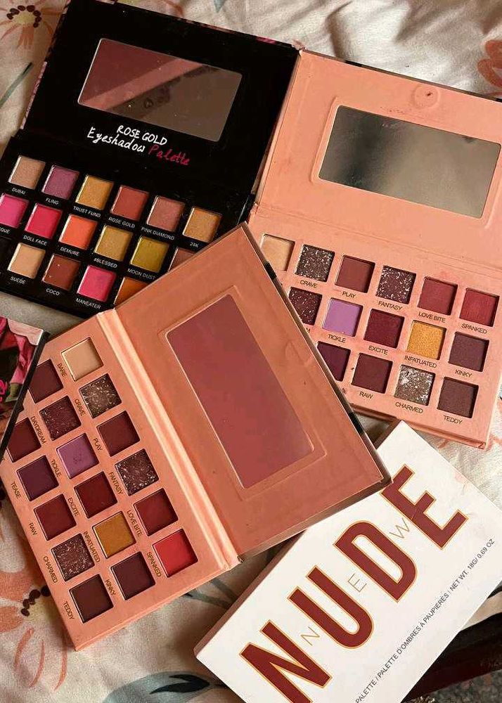 3 combo eyeshadow pallets not used