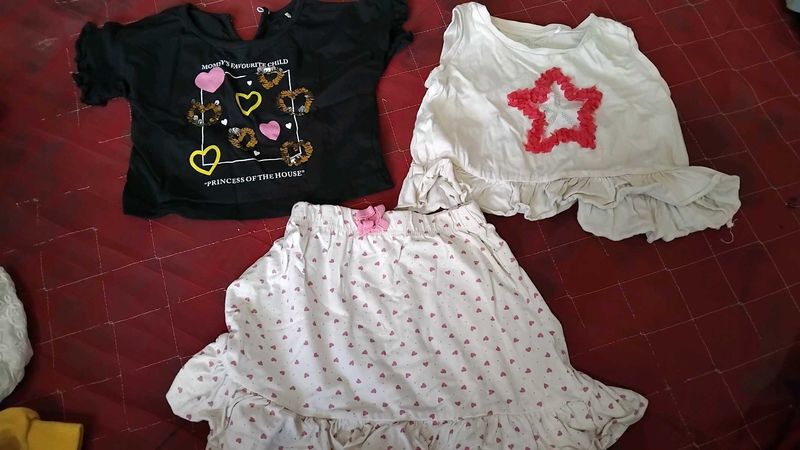 kids Girls' Outfit Set: T-shirts &amp; Skirt