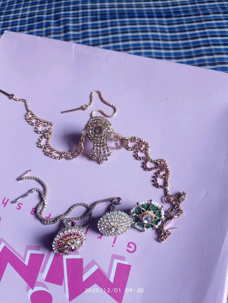 Combo Of 4 Elegant Maang Tikka Jewelry