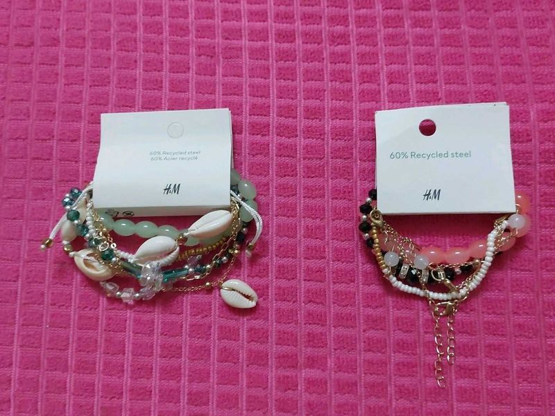 Set of 2 H&amp;M Bracelets sets . Total 12