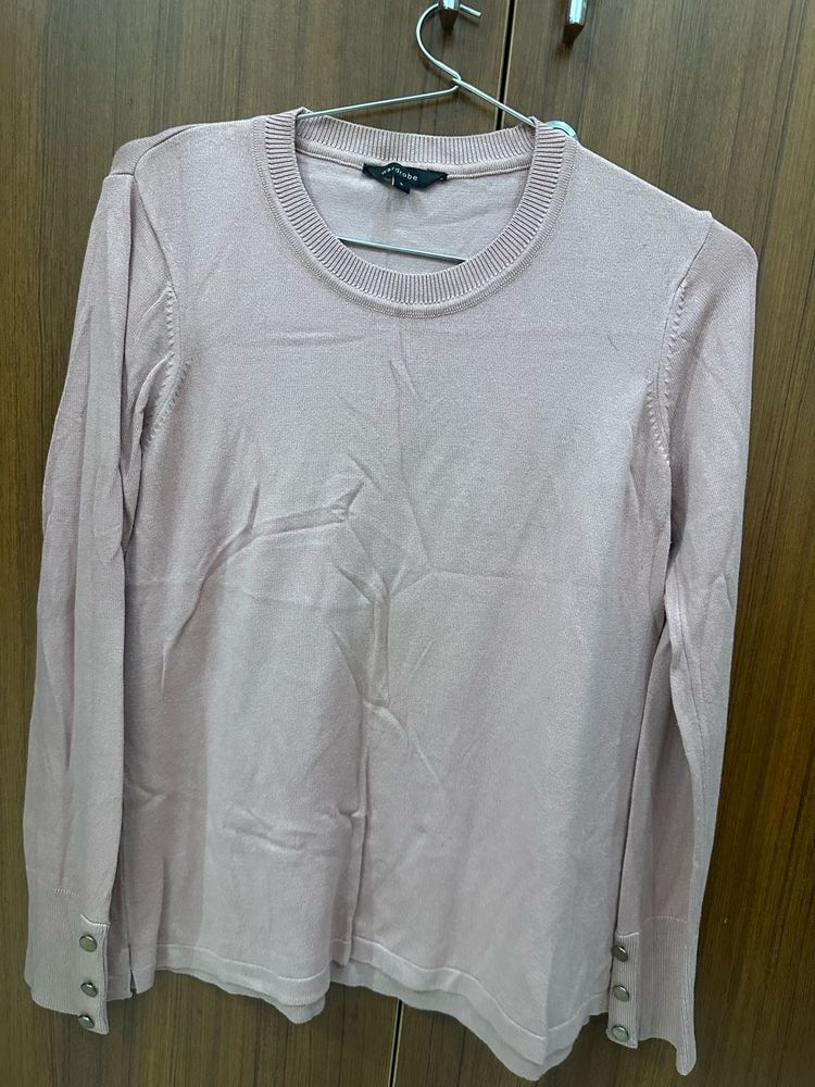 Tan Jay Knit Sweater - Pink