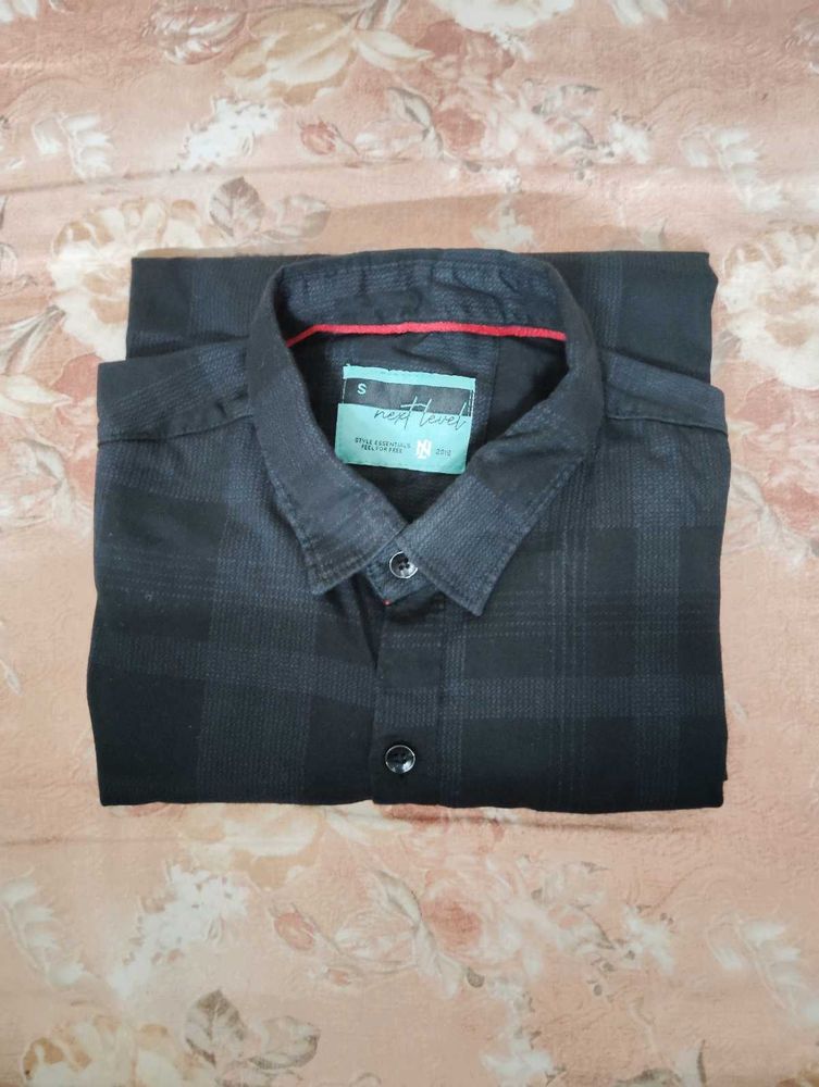 Men's Black Checkered Shirt