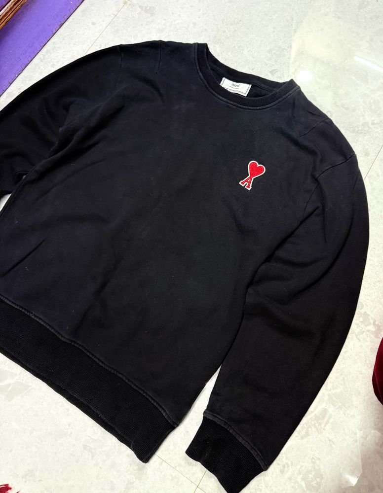 Ami Paris Black Sweatshirt