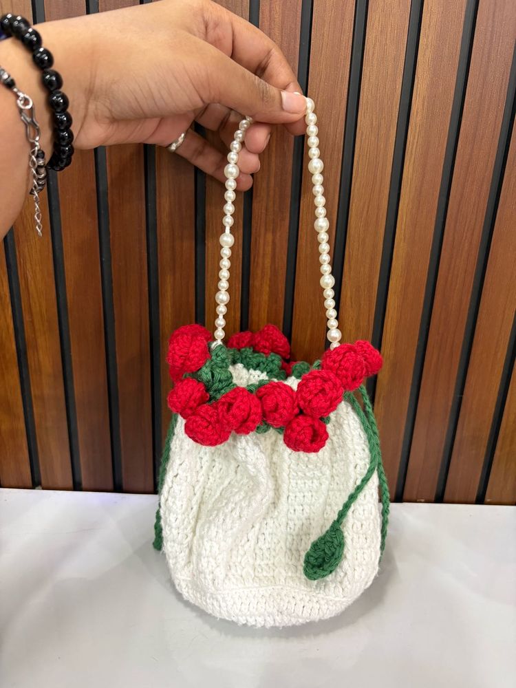 Handmade Crochet Bucket Bag