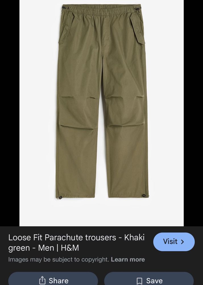 H&amp;M Loose Fit Parachute Trousers