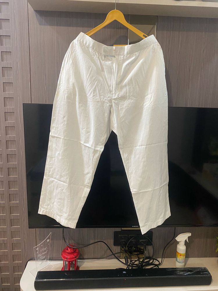 Stylish White Linen Pants