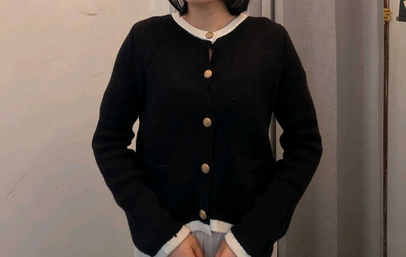 Zara Black &amp; White Cardigan
