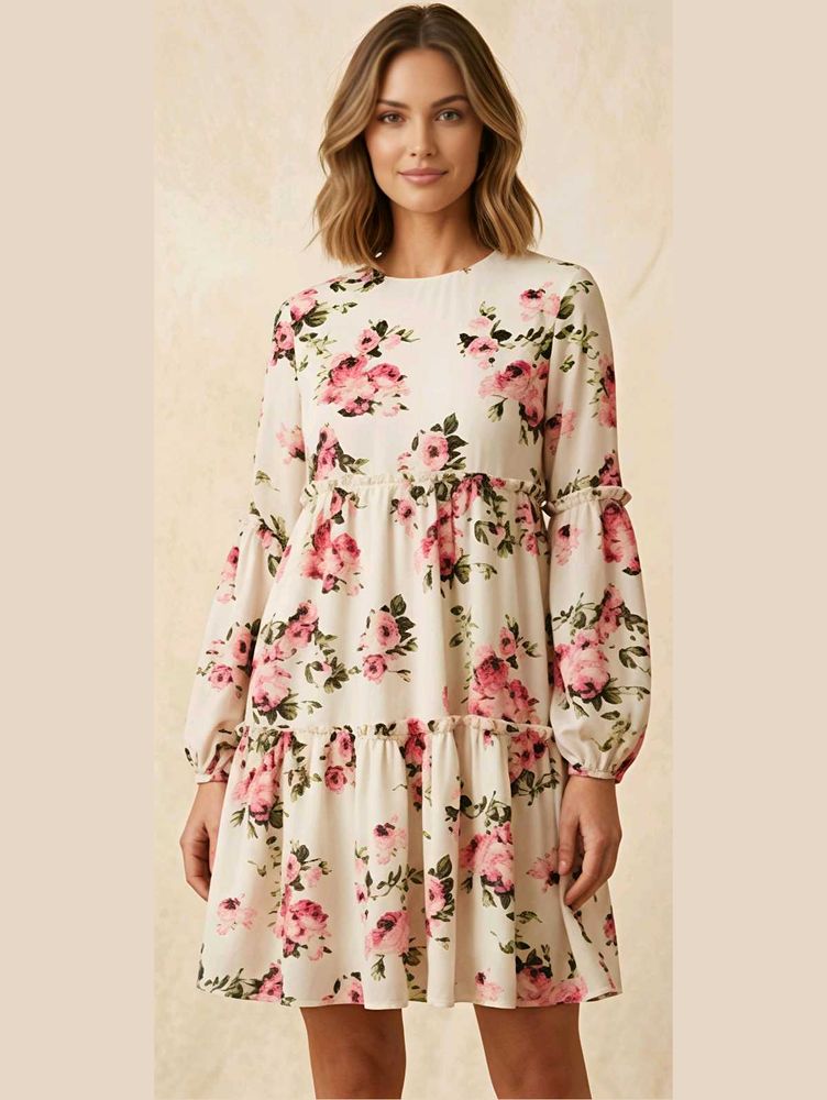 Floral Tiered Mini Dress