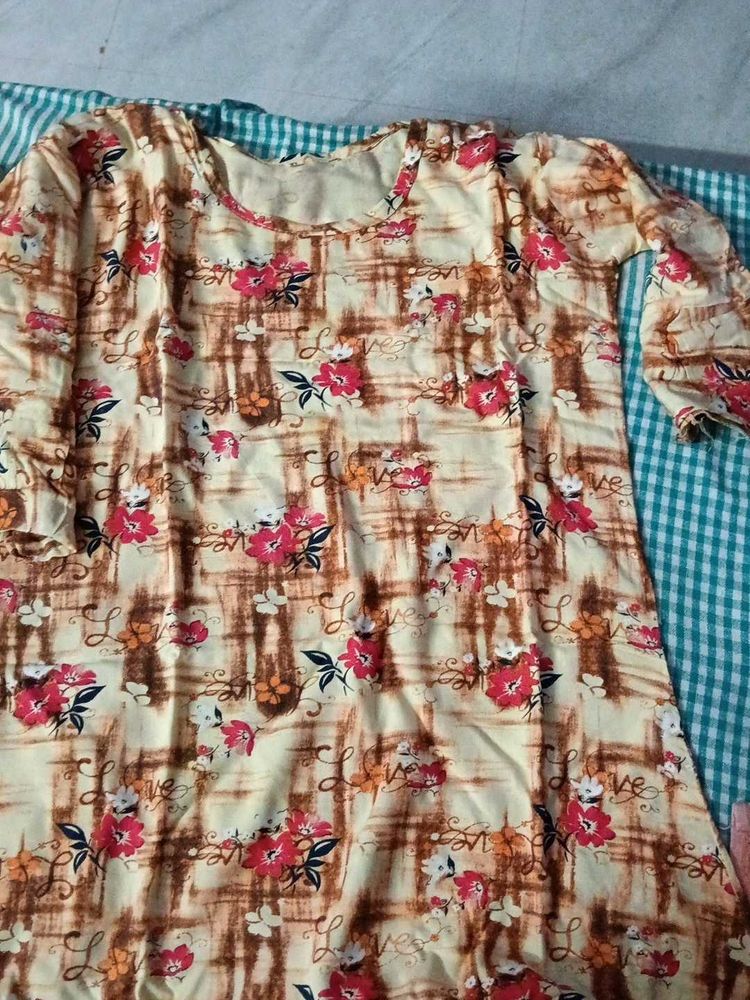 Floral Print Kurta XL