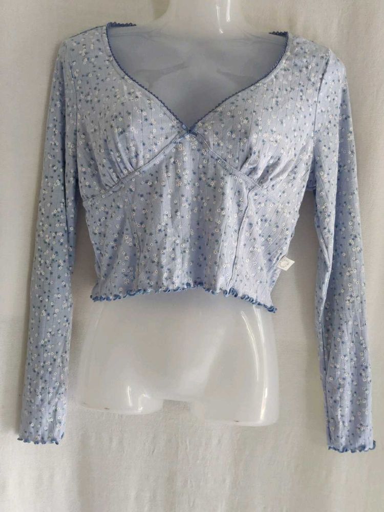 primark Cute Floral Print Long Sleeve Top