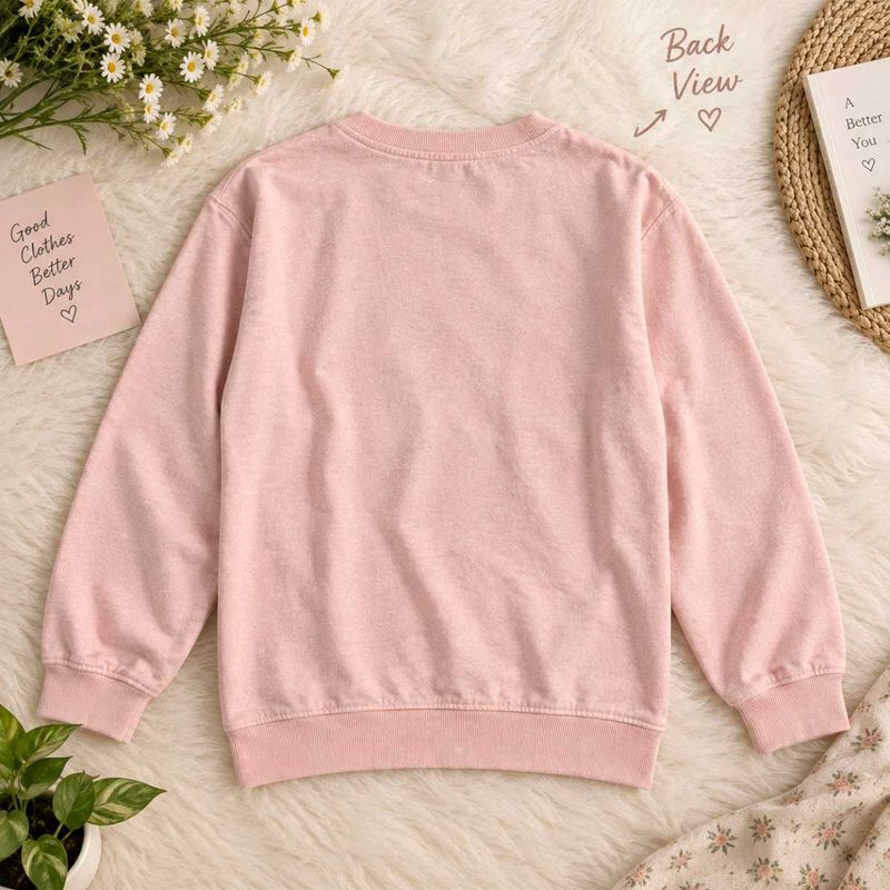 Soft Pink Crewneck Sweatshirt