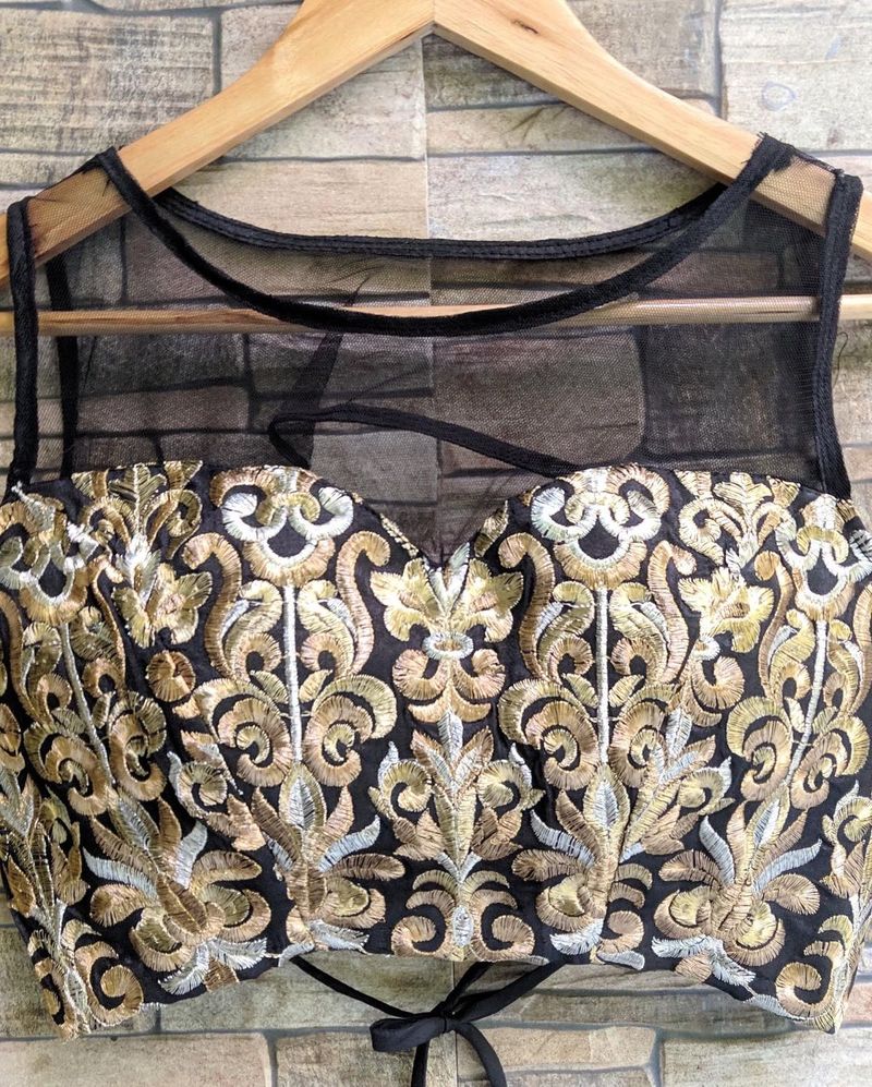 Embroidered Net Blouse