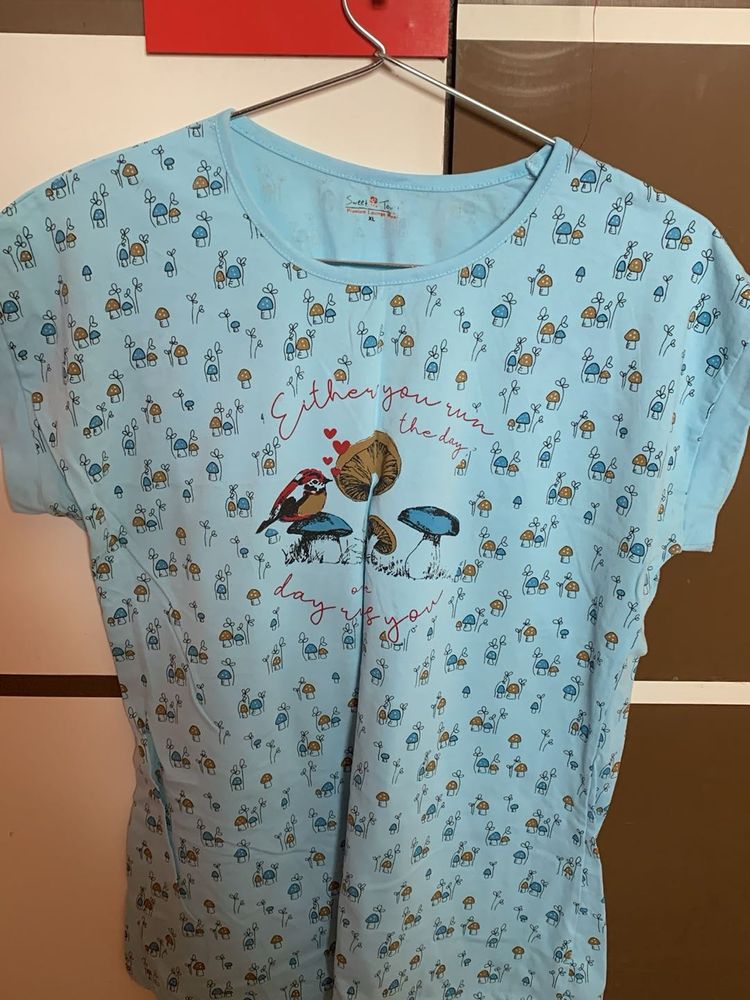 Cute Bird &amp; Mushroom Tee