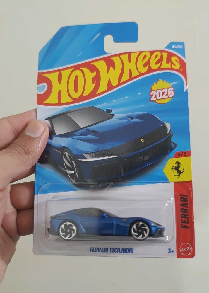 Hot Wheels Ferrari 12Cilindri Blue Die-Cast Toy Ca