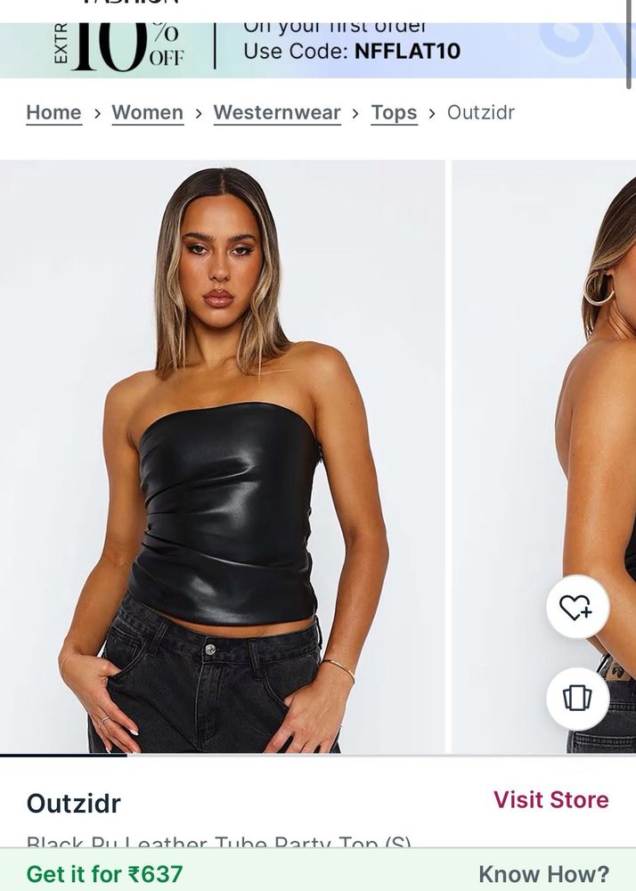 leather tube top