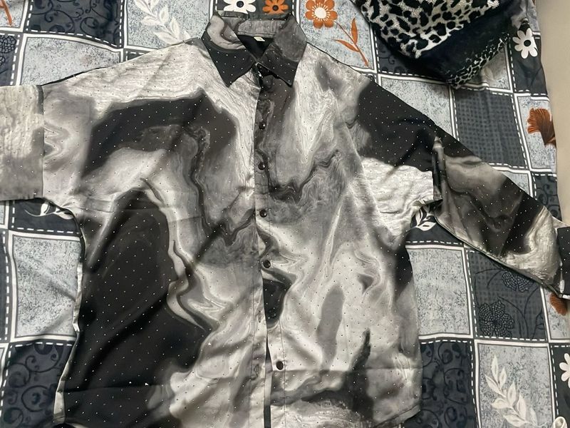Women’s Stylish Marble Print Shirt