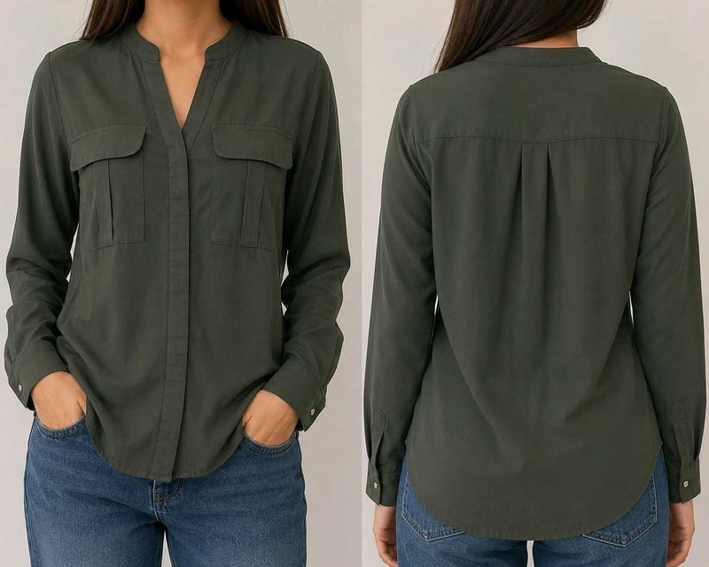 H&amp;M Olive Green Shirt