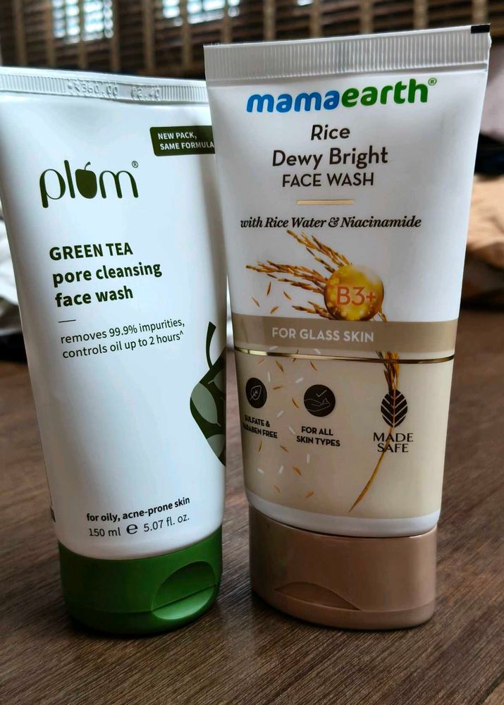Plum Green Tea &amp; Mamaearth ricewater nd niacinamid