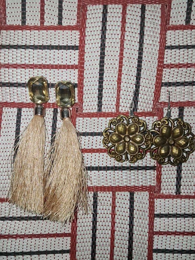 Combo of Elegant Tassel &amp; Floral Earrings Set