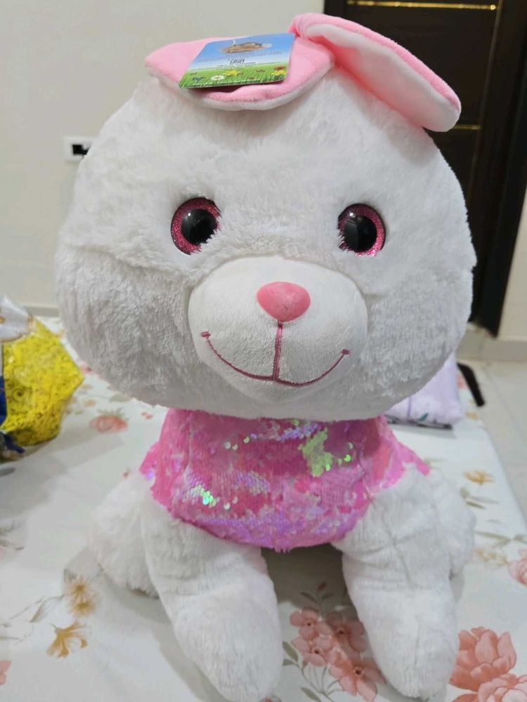 Cute White Bunny Plush Toy