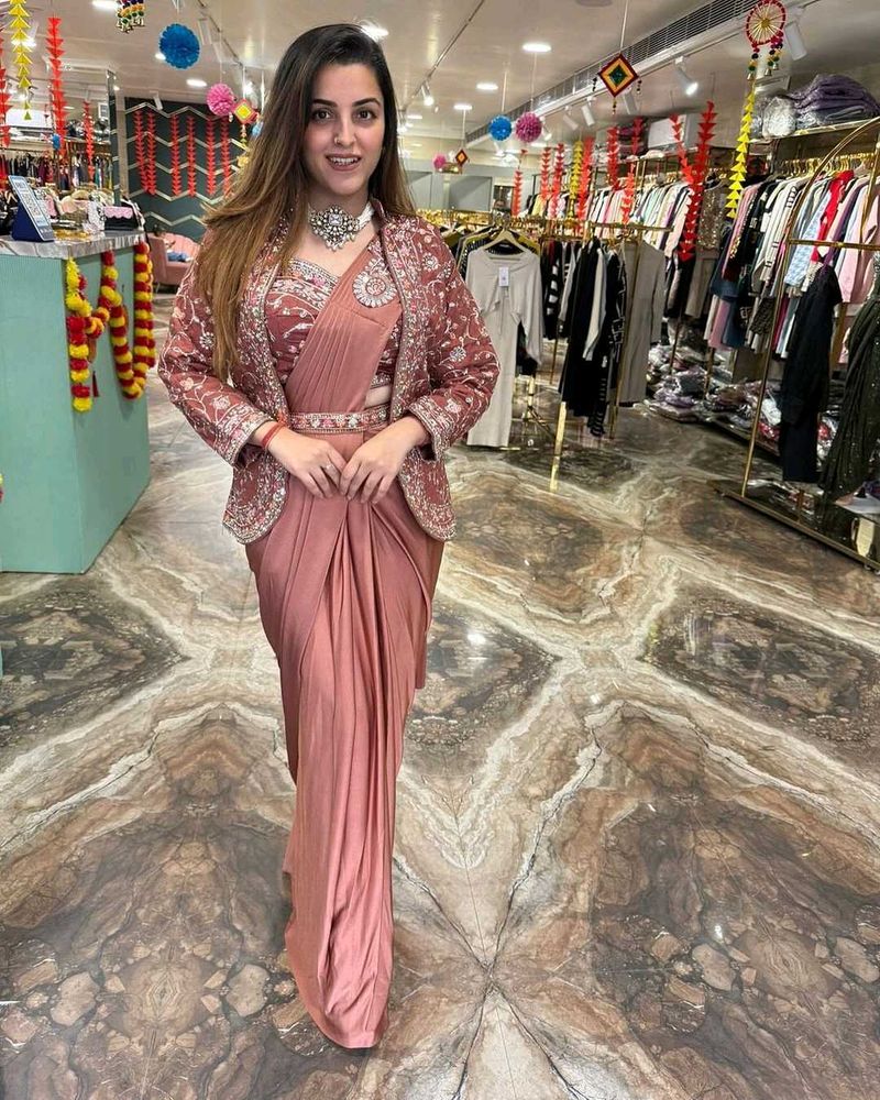 Designer saree with Jacket