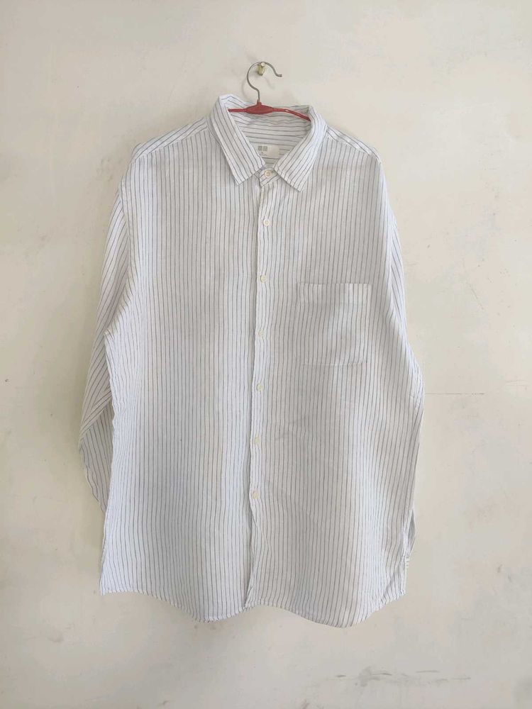 Striped Button-Up Shirt