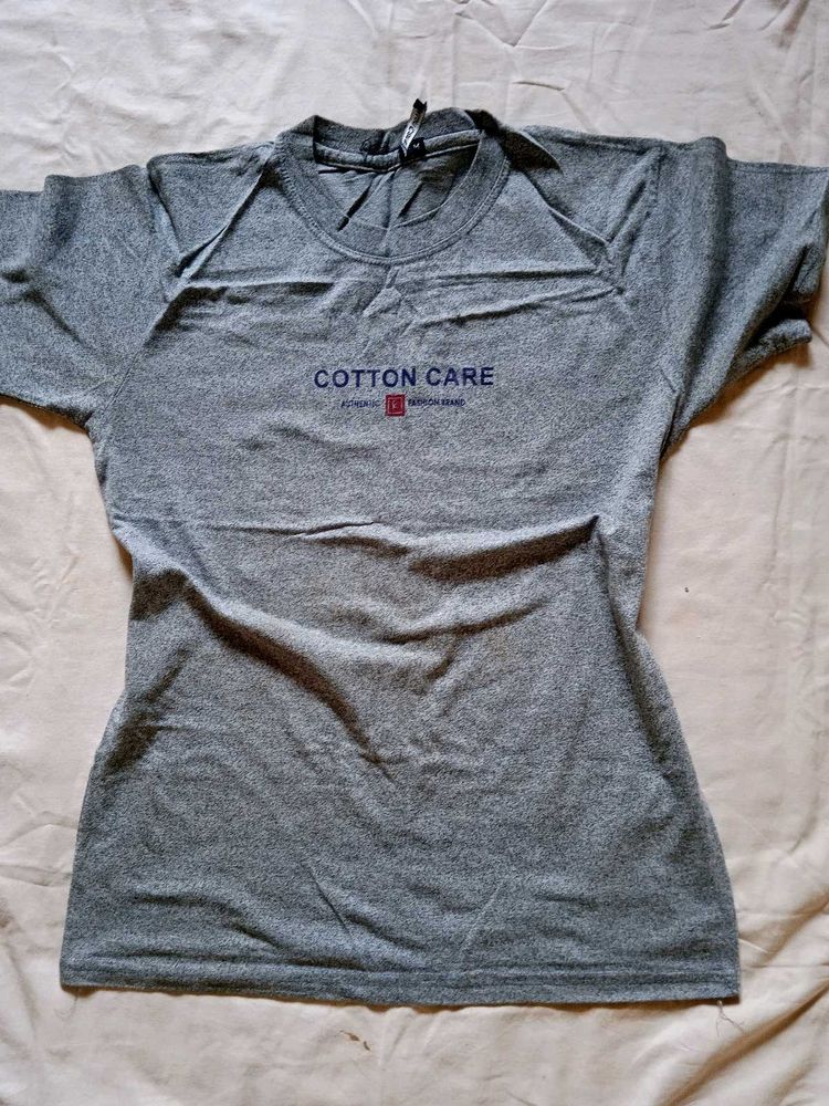 Grey Cotton Care T-Shirt