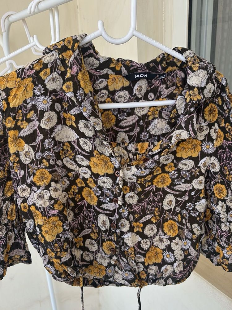 Floral Print Crop Top