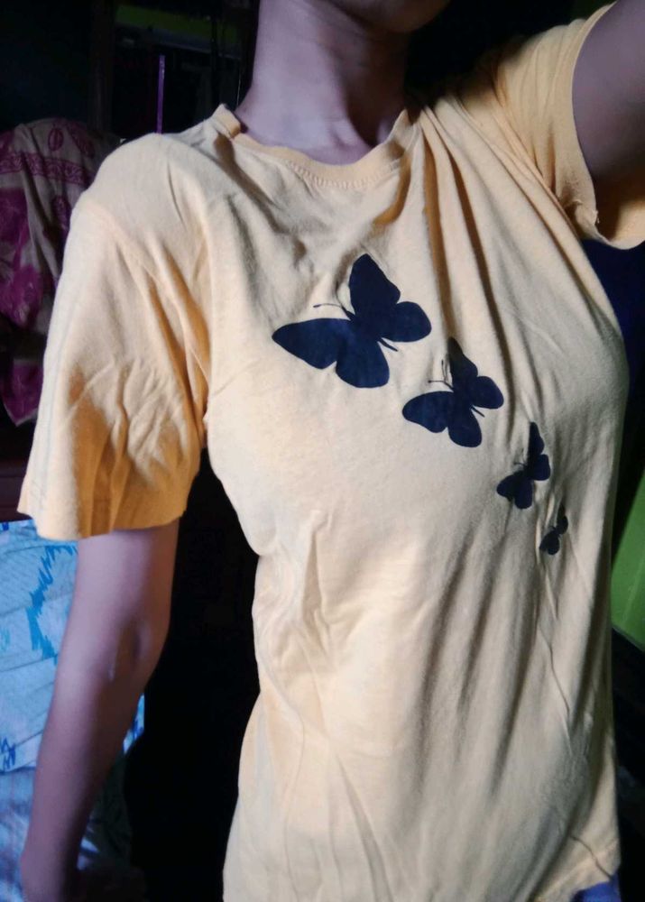 Yellow Butterfly T-Shirt