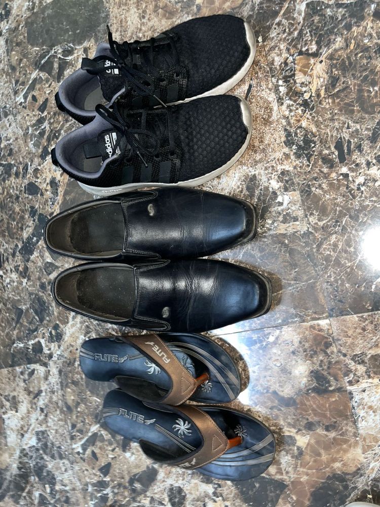 3 Adidas Sneaker, Formal and Slipper Bundle