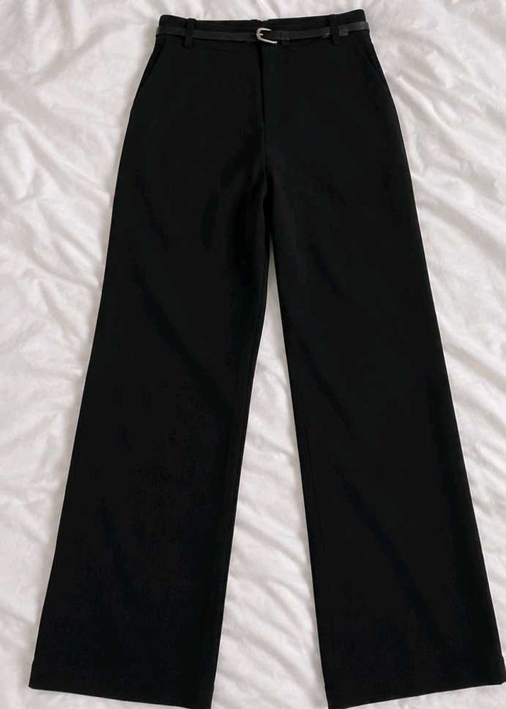 Classic Black Wide-Leg Pants