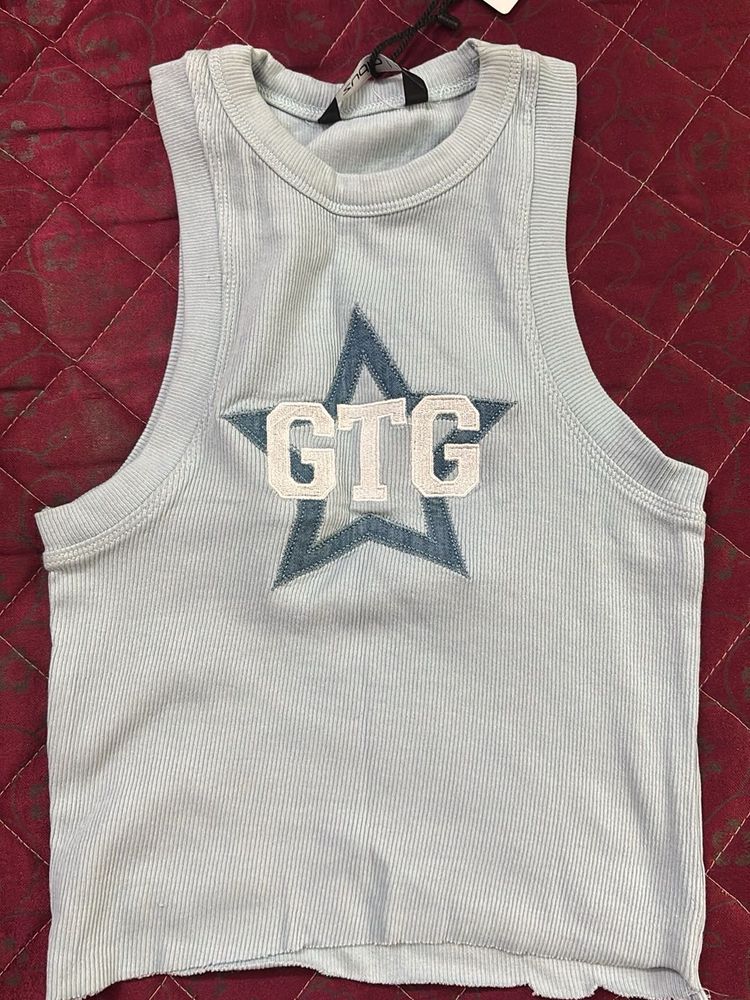 Light Blue GTG Star Tank Top