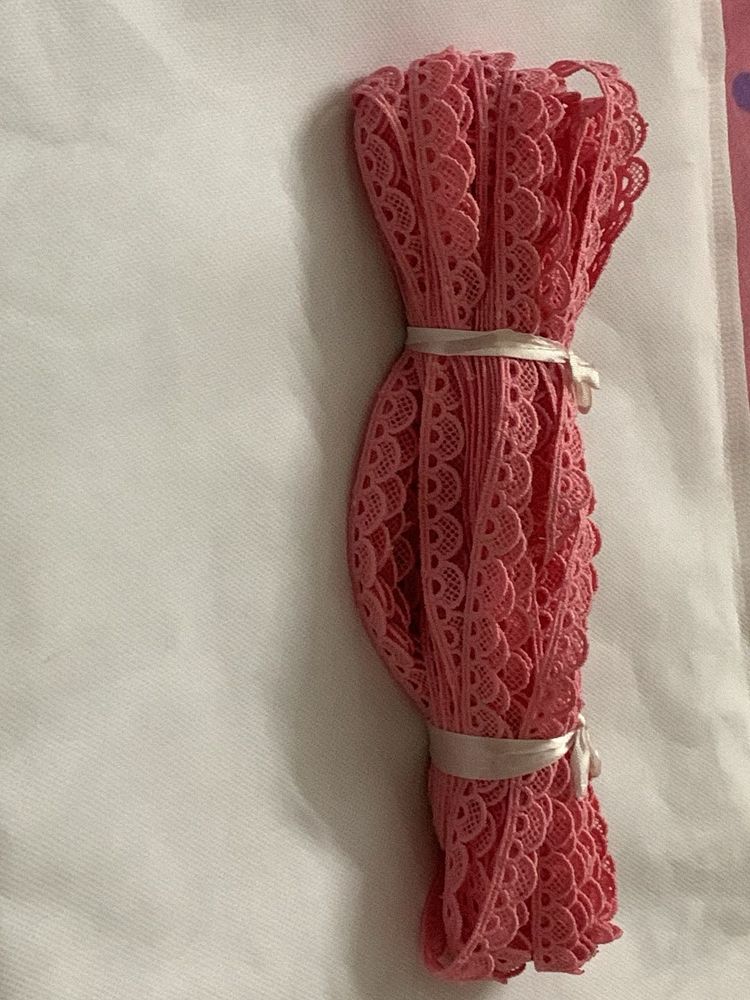 Pink Lace Trim
