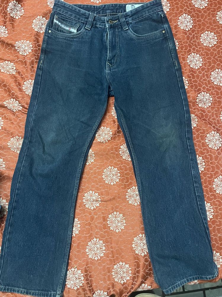 Diesel Dark Wash Straight Leg Jeans original
