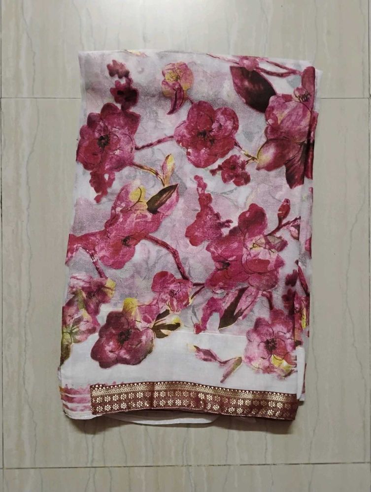 Floral Print Saree