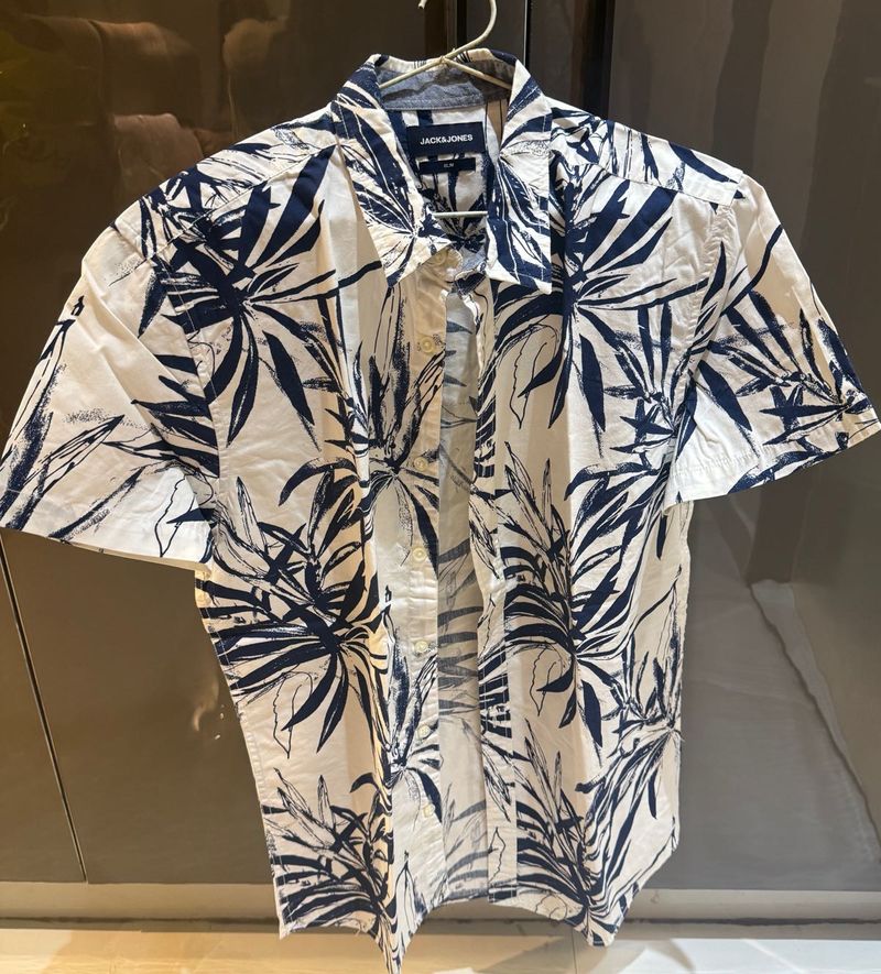 Jack &amp; Jones Men's Tropical Print Shirt