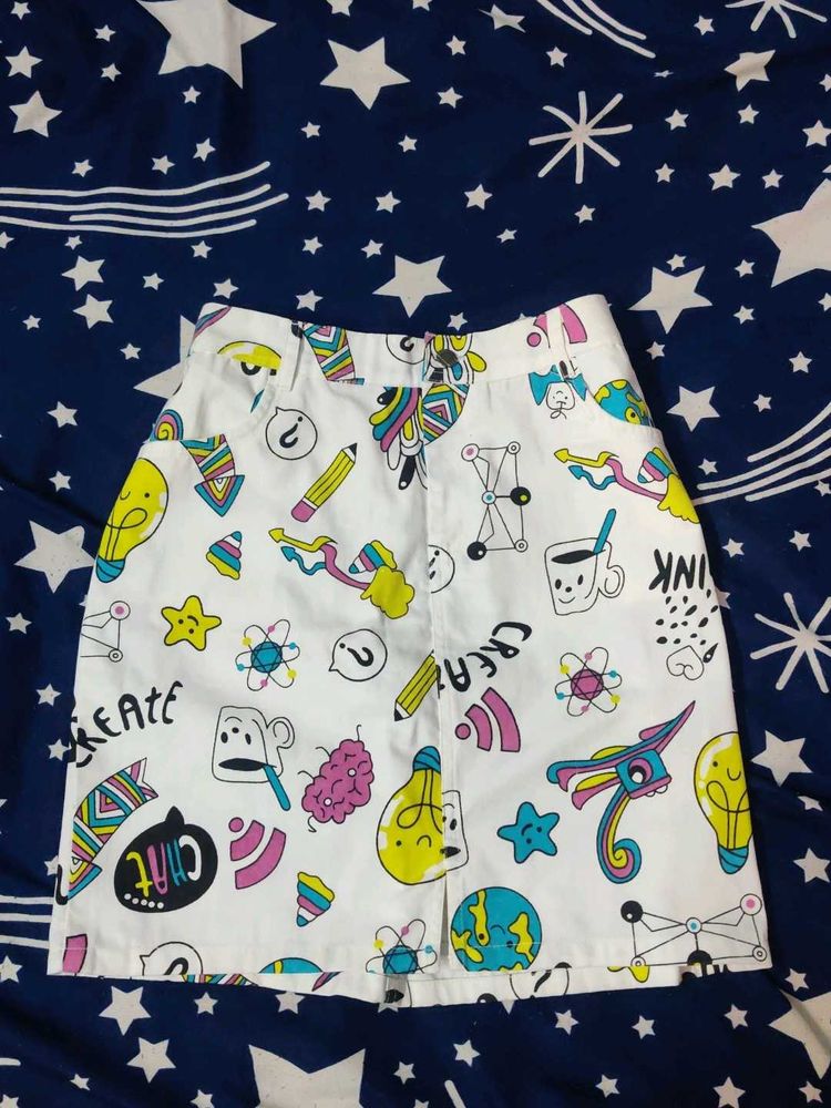 This Kid Literally Doodled On Me Skirt