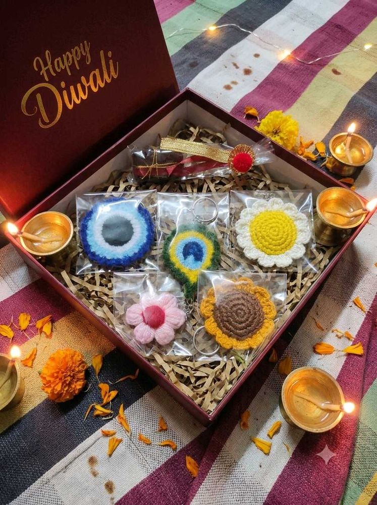 Diwali Gift Box with Handmade Charms