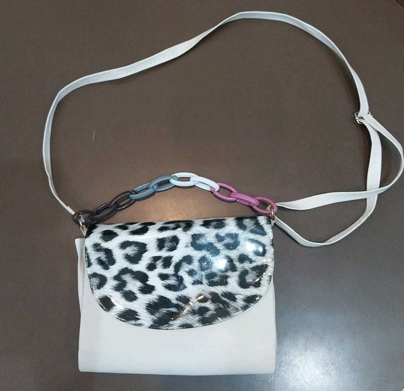 Leopard Print Crossbody Bag - Lock Issue