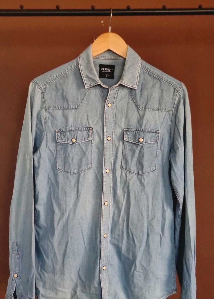 Classic Light Wash Denim Shirt