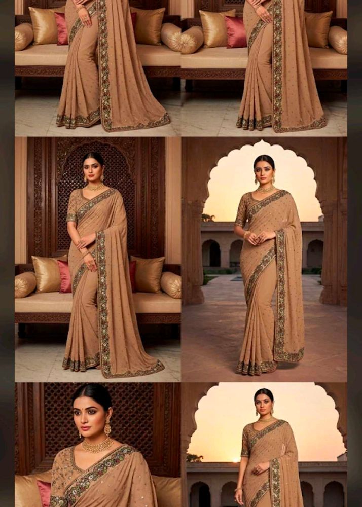 fix rate Elegant Embellished Saree with blouse