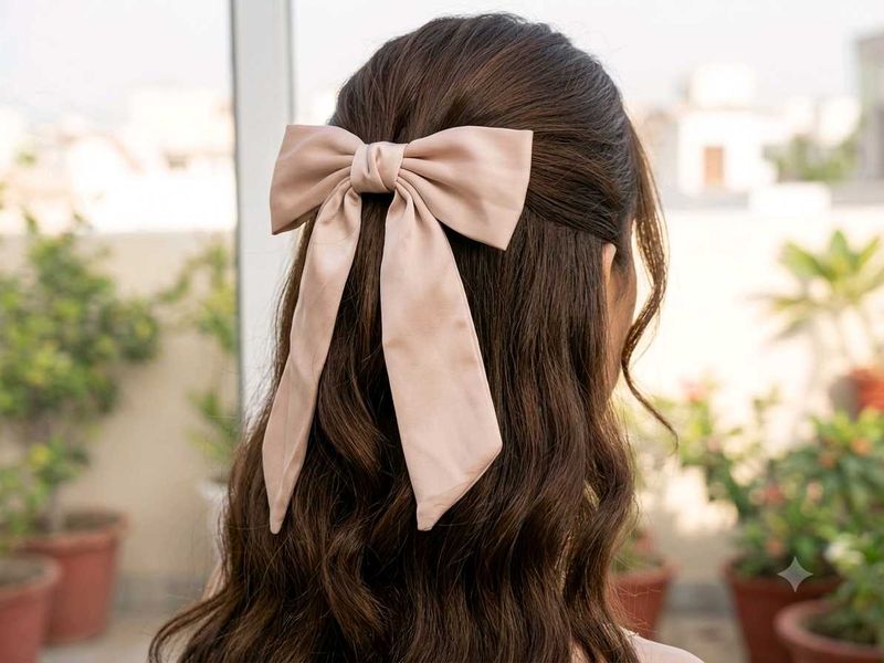 Elegant Satin Bow Hair Clip