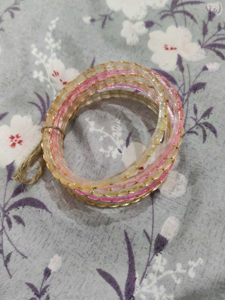 pink and gold bangles