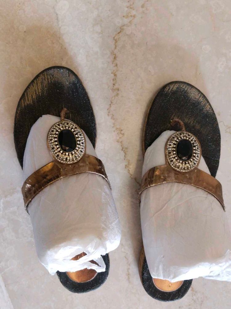 Embellished Flats 1" heels 10" length