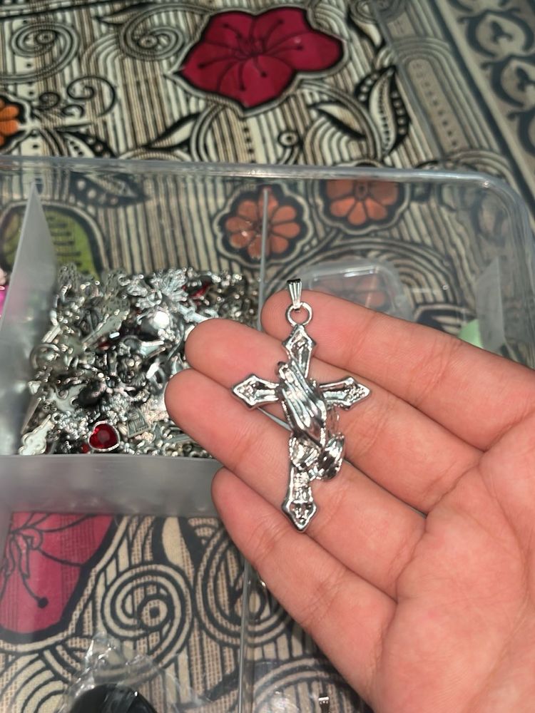 Praying Hands Cross Pendant