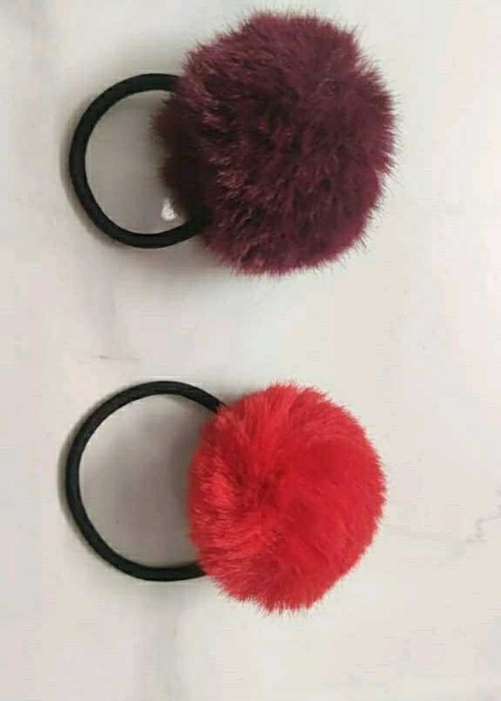 Fuzzy hair ties (pack of 2)