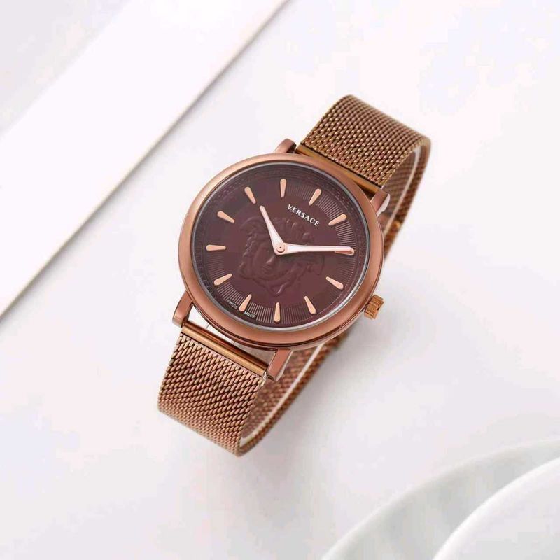 Versace Medusa Rose Gold Mesh Watch