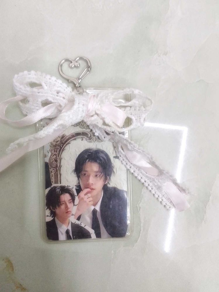 savana keychain with handmade photocard ꒰⑅ᵕ༚ᵕ꒱˖